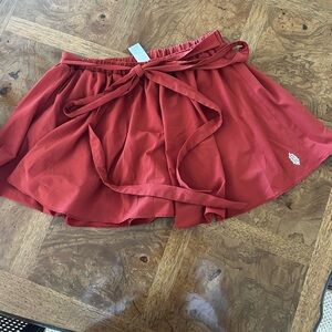 FP Movement Rust-Red Wrap Skirt shorts under Sz L